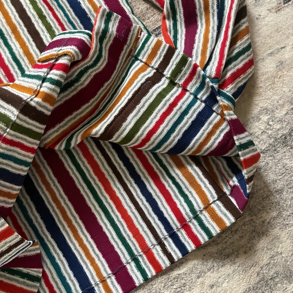 Vintage 70s striped long sleeve shirt size M multi color - Picture 8 of 10
